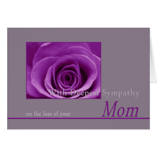 Tarjeta de simpatía de Rosa de pérdida de mamá