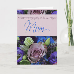 Tarjeta de simpatía de Rosa de pérdida de mamá