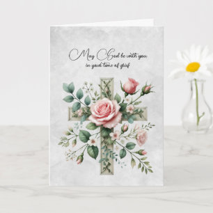 Tarjeta de simpatía de rosas cruzadas y rosas