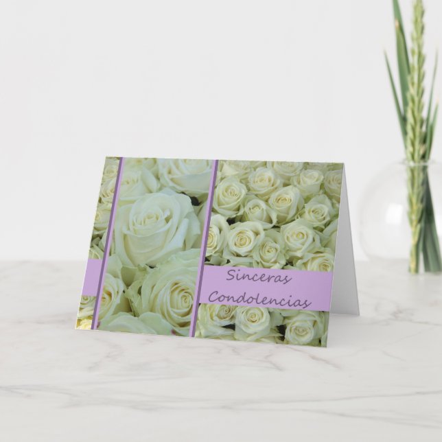 Tarjeta de simpatía de Sinericea Condolencias (Anverso)