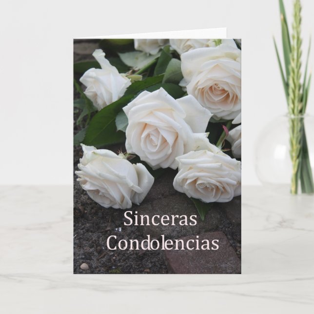 Tarjeta de simpatía de Sinericea Condolencias (Anverso)
