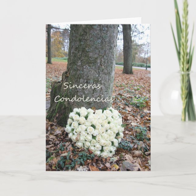 Tarjeta de simpatía de Sinericea Condolencias (Anverso)