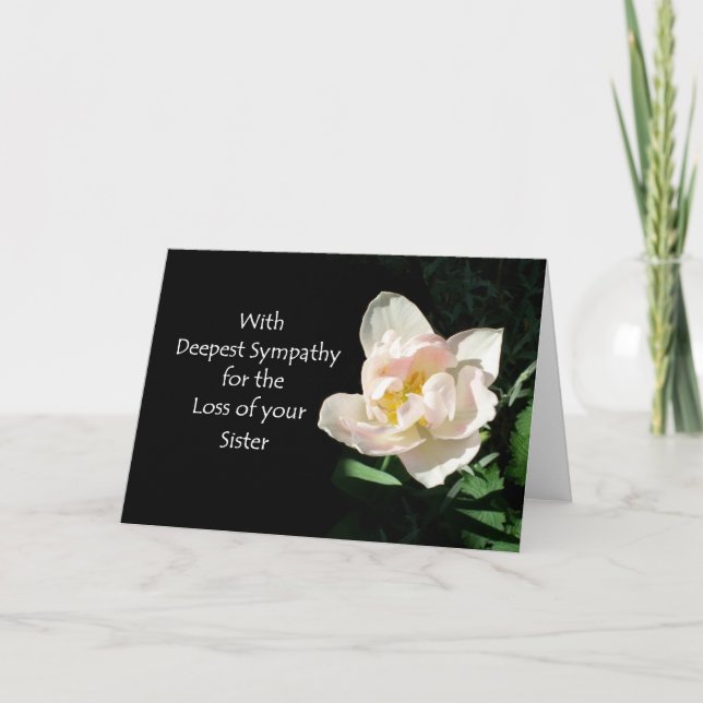 Tarjeta de simpatía de tulipán - Pérdida de una he (Anverso)