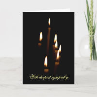 Tarjeta de simpatía de velas encendidas