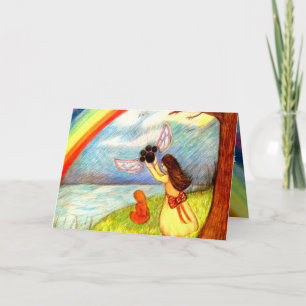 Tarjeta de simpatía "Dejando ir" al perder mascota