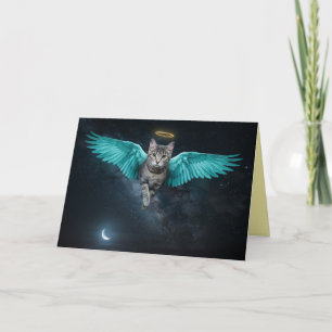 Tarjeta de simpatía del ángel cósmico atigrado gri