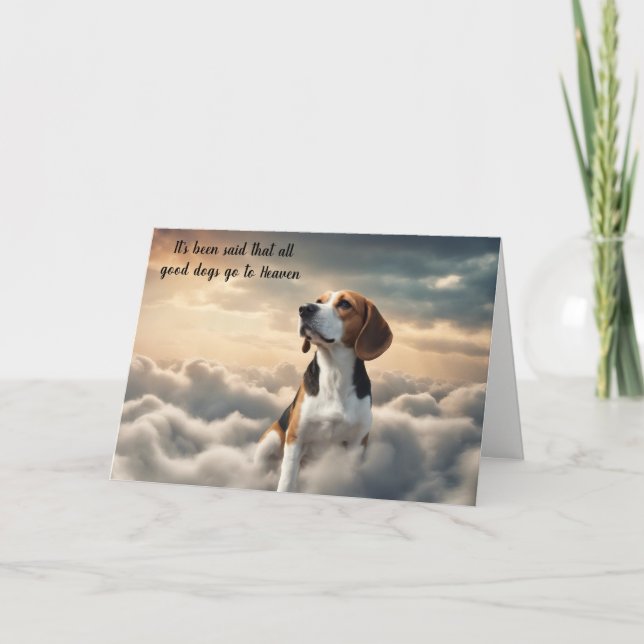 Tarjeta de simpatía del cielo del perro Beagle (Anverso)
