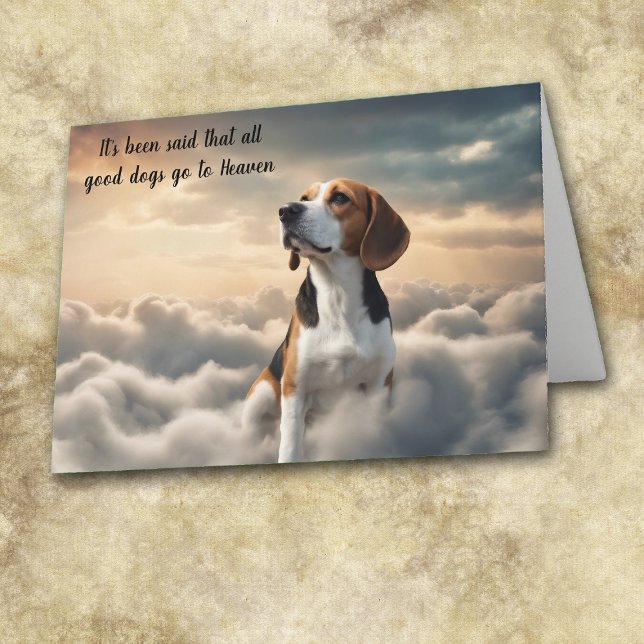 Tarjeta de simpatía del cielo del perro Beagle (Subido por el creador)