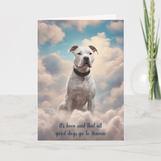 Tarjeta de simpatía del cielo del perro Pitbull bl (Anverso)