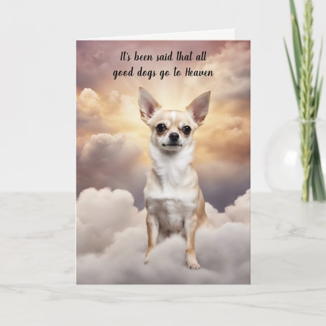 Tarjeta de simpatía del cielo para perros chihuahu (Anverso)