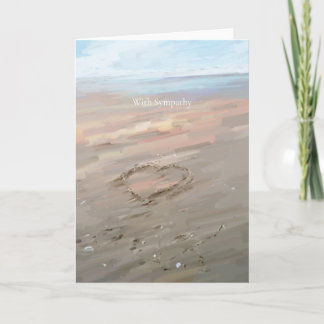 Tarjeta de simpatía del corazón de la playa
