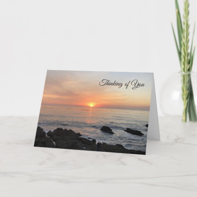 Tarjeta de simpatía del corazón de Ocean Scape (Anverso)