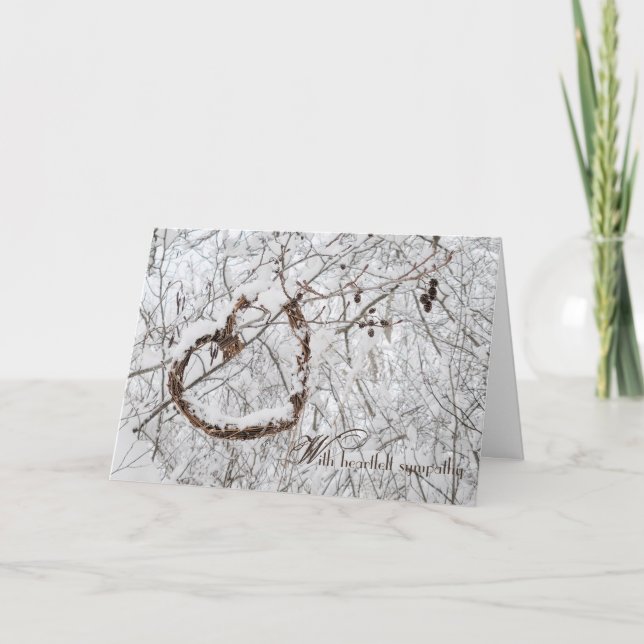 Tarjeta de simpatía del corazón del invierno (Anverso)