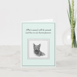 Tarjeta de simpatía del gato azul ruso