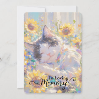 Tarjeta de simpatía del gato de vaca