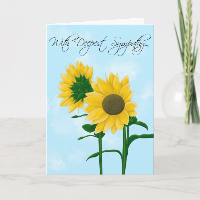 Tarjeta de simpatía del girasol salvaje de Texas (Anverso)