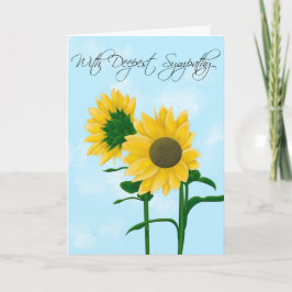 Tarjeta de simpatía del girasol salvaje de Texas