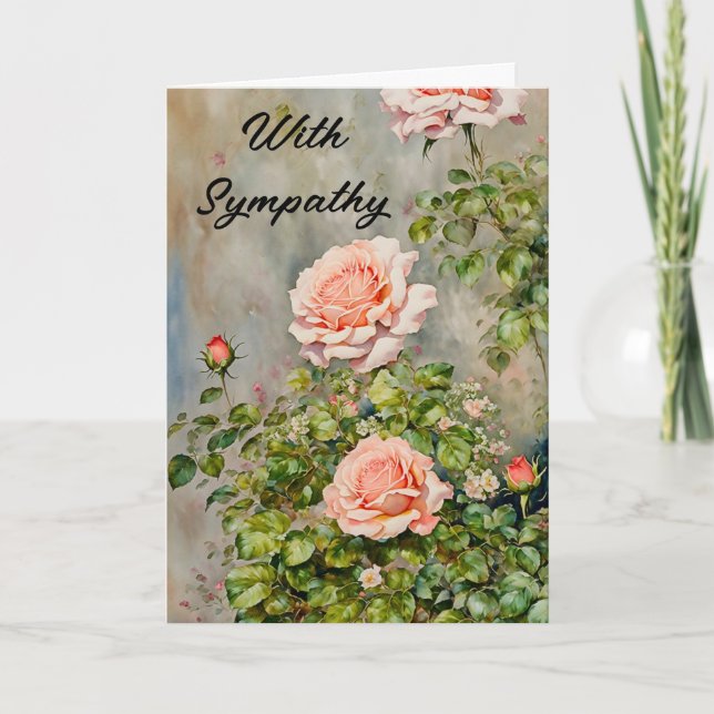 Tarjeta de simpatía del jardín de flores Rosa nara (Anverso)