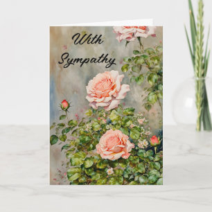 Tarjeta de simpatía del jardín de flores Rosa nara