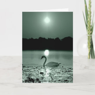 Tarjeta de simpatía del lago Swan en blanco dentro