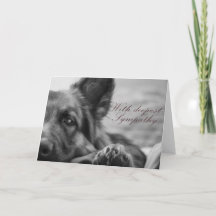 Tarjeta de simpatía del pastor alemán.