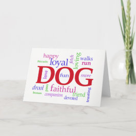 Tarjeta de simpatía del perro — En memoria amorosa