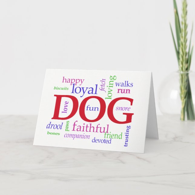 Tarjeta de simpatía del perro — En memoria amorosa (Anverso)