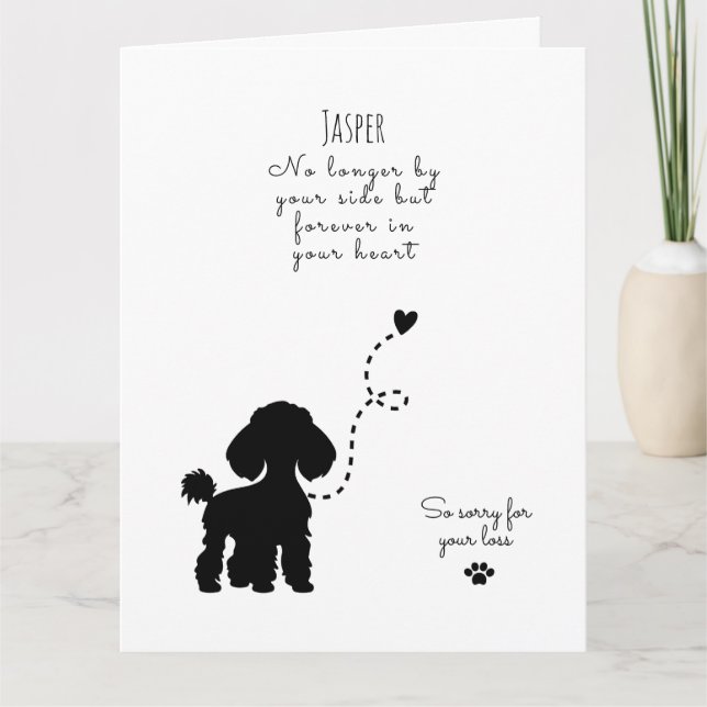 Tarjeta de simpatía del perro, nombre personalizad (Anverso)
