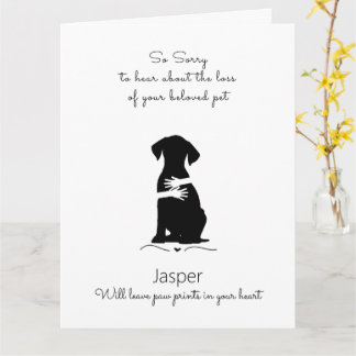 Tarjeta de simpatía del perro, nombre personalizad