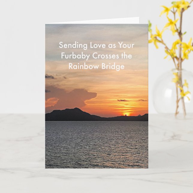 Tarjeta de simpatía del perro - Nube en el cielo (flor amarilla)