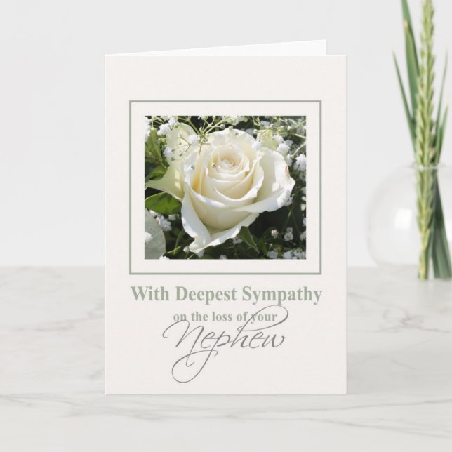 Tarjeta de simpatía del Rosa de la pérdida de sobr (Anverso)