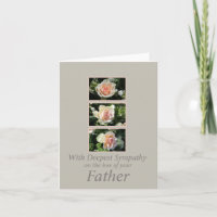 Tarjeta de simpatía del Rosa de pérdida de padre