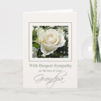 Tarjeta de simpatía del Rosa por pérdida de abuelo