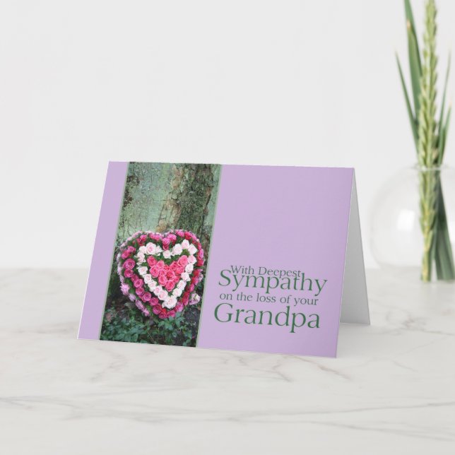 Tarjeta de simpatía del Rosa por pérdida de abuelo (Anverso)