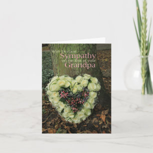 Tarjeta de simpatía del Rosa por pérdida de abuelo