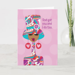 Tarjeta de simpatía - Dios te trajo y yo también.