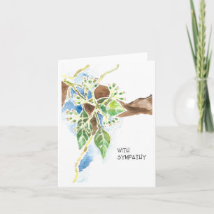 Tarjeta de simpatía Dogwood Watercolor
