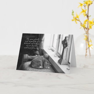 Tarjeta de simpatía en blanco y negro para la pérd