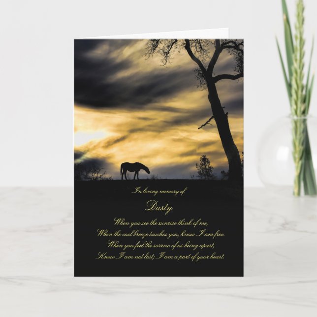 Tarjeta de simpatía espiritual del caballo persona (Anverso)