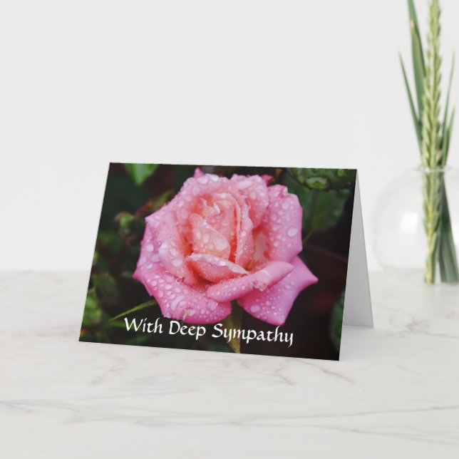 Tarjeta de simpatía Faith Pink Rose (Anverso)