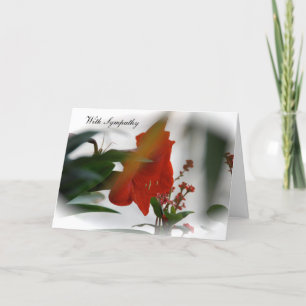 Tarjeta de simpatía floral