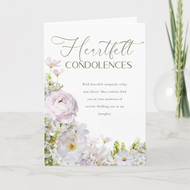 Tarjeta de simpatía floral (Anverso)