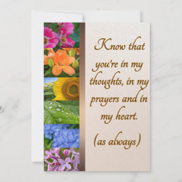 Tarjeta de simpatía floral arcoiris