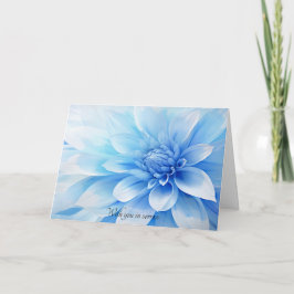 Tarjeta de simpatía floral azul