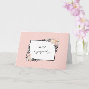 Tarjeta de simpatía floral de bonito Peach