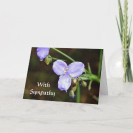 Tarjeta de simpatía floral de flor azul Faith Blue