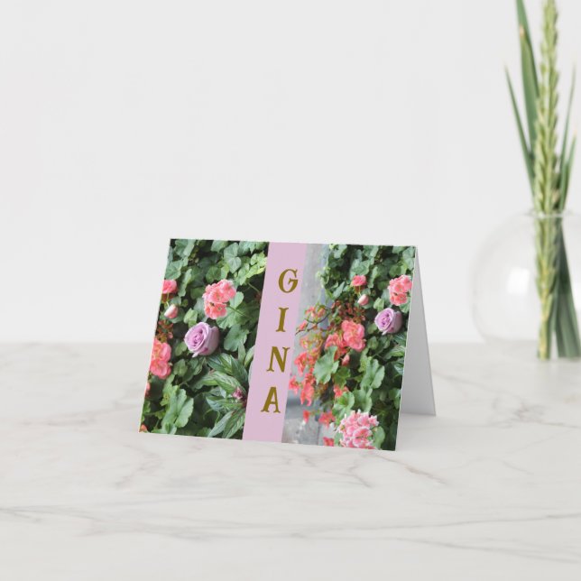 TARJETA DE SIMPATÍA FLORAL ELEGANTE (Anverso)