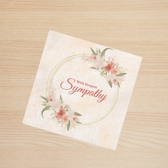 Tarjeta de simpatía floral rosa beige suave (Subido por el creador)