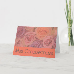Tarjeta de simpatía francesa, mis condolencias