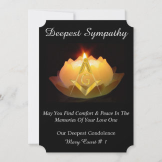 Tarjeta de simpatía Freemason